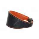  Ace Traditional Leather Dog Collar lined with super SOFT leather ::TAN LINING::